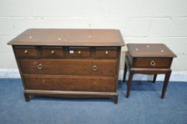 A STAG MINSTREL CHEST OF FOUR SHORT OVER TWO LONG DRAWERS, width 107cm x depth 47cm x height 72cm,