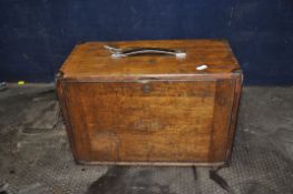 A VINTAGE MOORE AND WRIGHT ENGINEERS TOOL CHEST with lift off front door concealing four short