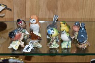 A COLLECTION OF BESWICK BIRD FIGURES, comprising Wren no 993, Bullfinch no 1042, Goldfinch 2273,