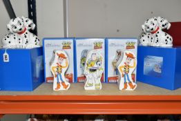 FIVE BOXED DISNEY ENCHANTING COLLECTION MONEY BOXES, ceramic construction comprising two '101