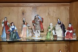 A SET OF SEVEN LIMITED EDITION ROYAL DOULTON FIGURES, Henry VIII HN3350, 1026/1991 (small chip to