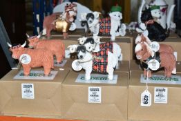 FIFTEEN BOXED BORDER FINE ARTS COUNTRYSIDE COUTURE FIGURINES, Scottish character animals comprising,
