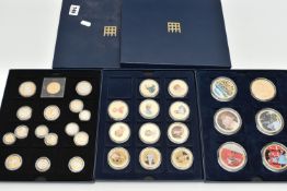 A COLLECTION OF GOLD LAYERED CU COINAGE, to include six Photo and Gold Layered Queen Elizabeth II