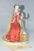 A ROYAL DOULTON LIMITED EDITION FIGURINE, 'Philippa of Hainault' HN4066, numbered 411/5000, from the