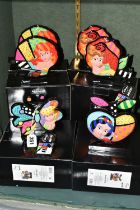 SIX BOXED ENESCO DISNEY SHOWCASE 'BRITTO' ORNAMENTS, comprising Snow White 6001004, Tinker Bell