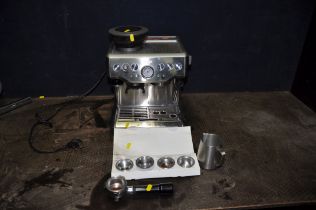 A SAGE 'THE BARISTA EXPRESS' BEAN TO CUP COFFEE MACHINE with three single wall cups (for fresh