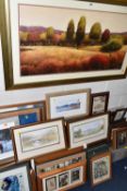 A QUANTITY OF DECORATIVE PRINTS AND LANDSCAPE PHOTOGRAPHS ETC, to include two signed limited edition