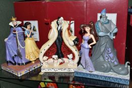 THREE BOXED ENESCO DISNEY SHOWCASE FIGURES, Disney Traditions by Jim Shore, comprising Evil and