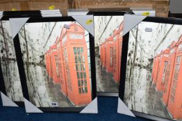TWO BOXES OF NEW AND UNUSED 3D FRAMED PICTURES, fifty five 3D pictures of traditional red London