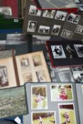 TWO BOXES OF PHOTOGRAPH ALBUMS containing thirteen miscellaneous albums with a collection of various