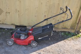 A MOUNTFIELD HP164 PETROL LAWN MOWER with grass box (priming bulb decayed but engine pulls freely,