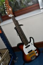 A JAPANESE TELECASTER STYLE ELECTRIC GUITAR, with two single chord pickups and tremolo (1) (