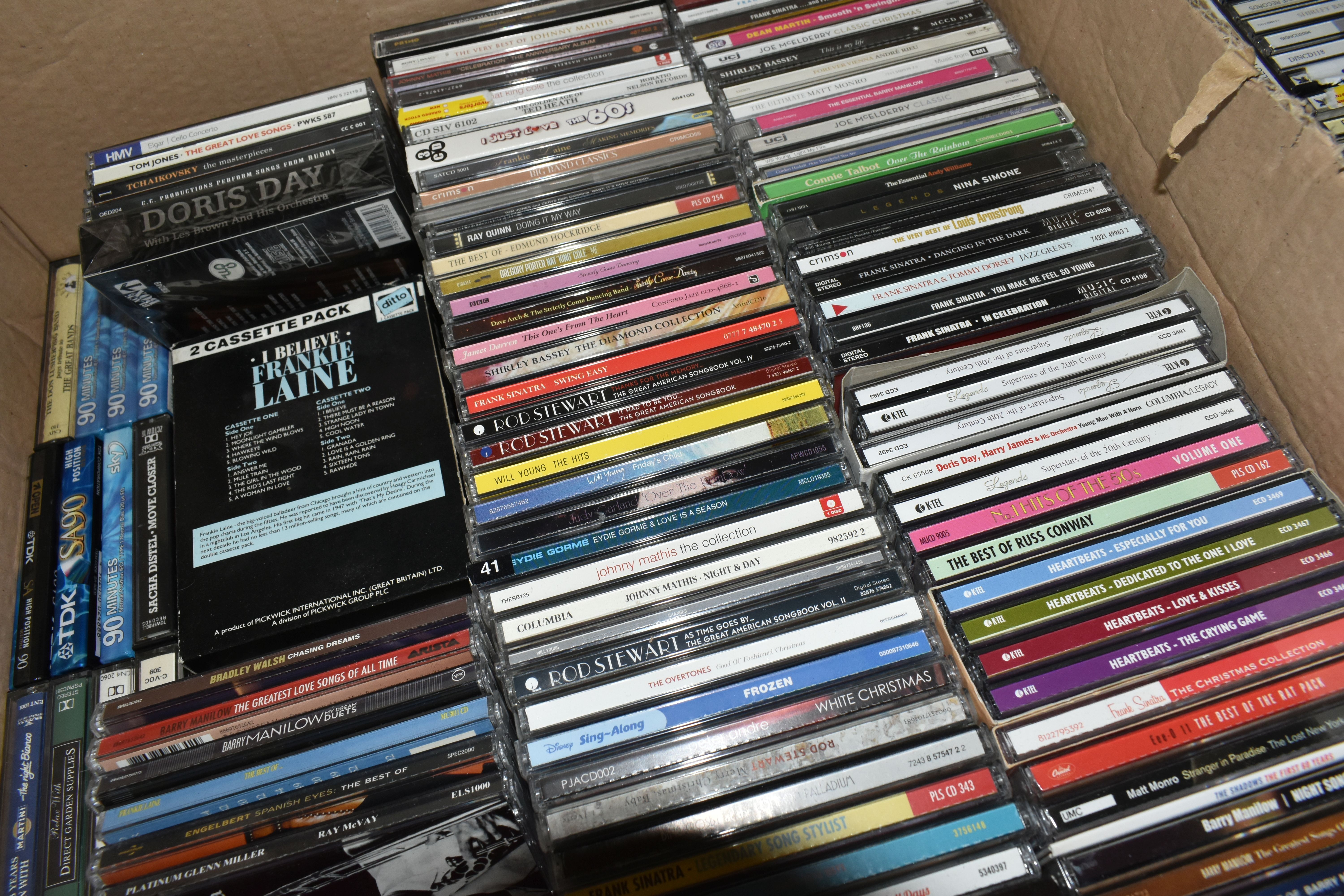 NINE BOXES OF HOME ENTERTAINMENT ITEMS to include CDs, DVDs and VHS cassettes, music includes a - Image 9 of 9