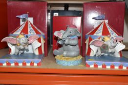 THREE BOXED JIM SHORE DISNEY TRADITIONS DUMBO FIGURINES, comprising two 'Over The Big Top' 6008064