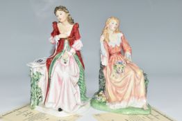 TWO LIMITED EDITION ROYAL DOULTON FIGURINES, from the Shakespeare Ladies series, comprising Juliet