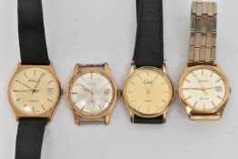 FOUR GENTS WATCHES, names to include H Samuel, Pierpont, Limit and J.Weir & Son (condition report: