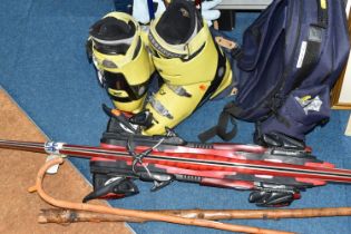 A PAIR OF ATOMIC C11 PULS CARVING SKIS, fitted with Atomic CR:412 bindings, together with a pair