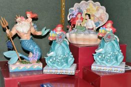 FOUR BOXED ENESCO DISNEY SHOWCASE 'THE LITTLE MERMAID' FIGURES, from Disney Traditions by Jim Shore,