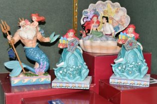 FOUR BOXED ENESCO DISNEY SHOWCASE 'THE LITTLE MERMAID' FIGURES, from Disney Traditions by Jim Shore,