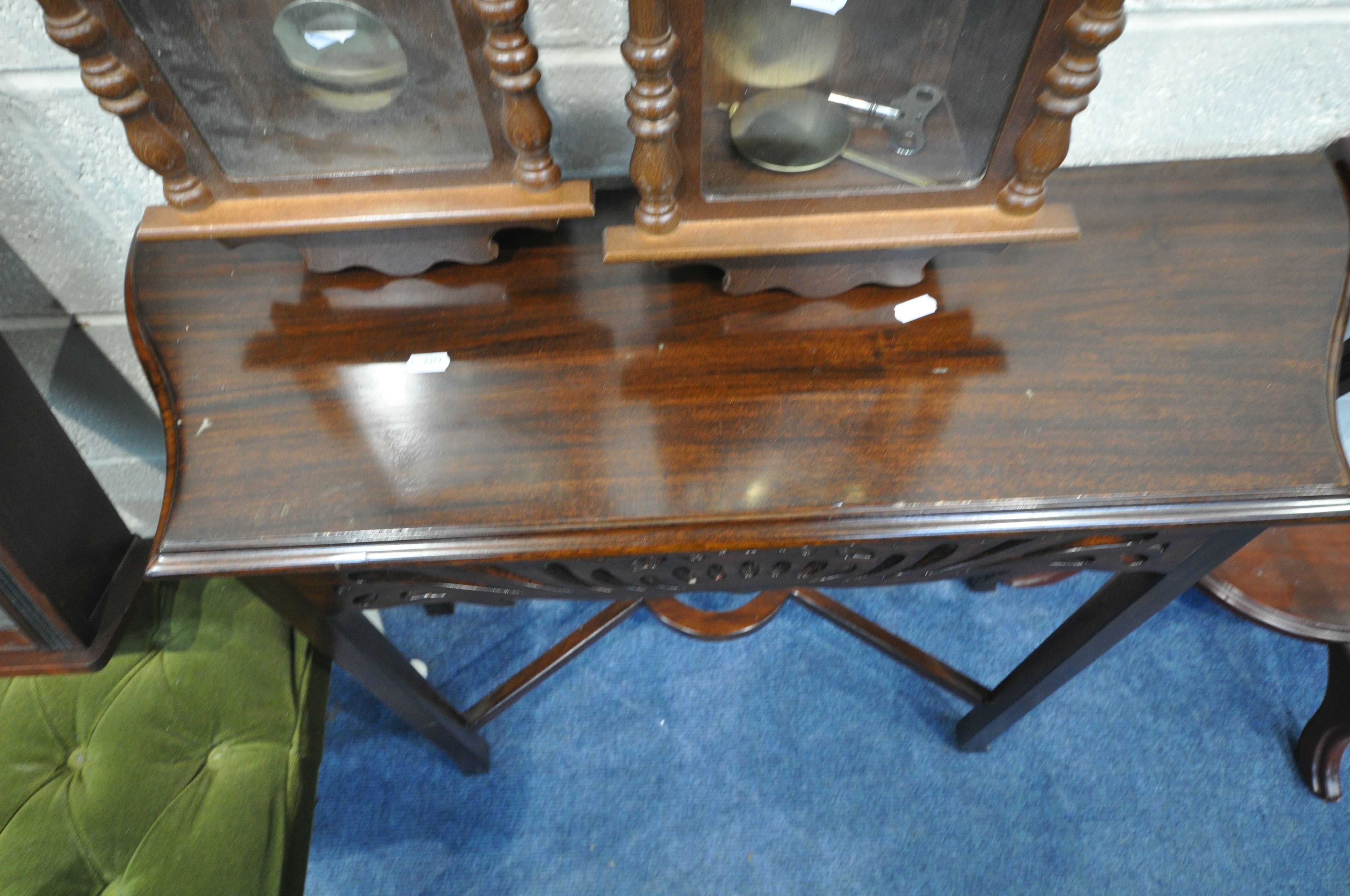 A VARIETY OF OCCASIONAL FURNITURE, to include a mahogany side table, with decorative apron and - Image 2 of 5