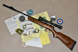 A .22 B.S.A. SUPERSPORT SERIAL NO. DS22988, it is in working order however its blued parts are