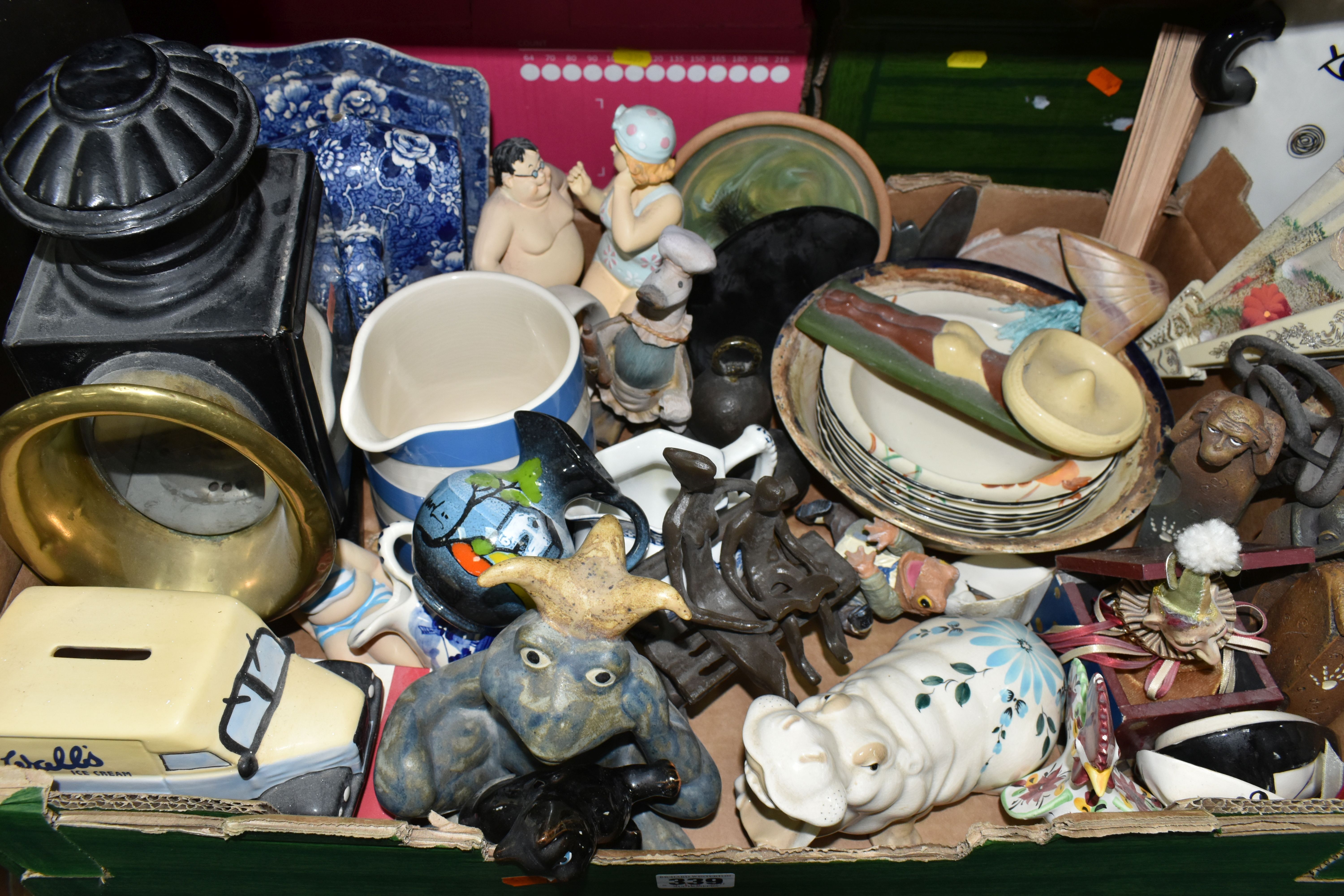 THREE BOXES AND LOOSE CERAMICS, CHALKBOARD AND MISCELLANEOUS ITEMS, to include a TG Green Cornish - Image 2 of 9