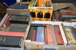 FIVE BOXES OF ANTIQUARIAN BOOKS, over sixty books to include three volumes of The Modern Painter and