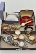 ASSORTED LADIES AND GENTS WRISTWATCHES, to include a gents AF 'Enicar Ultrasonic' gold plated