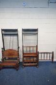 TWO HEAL AND SON SMALL SINGLE HEADBOARDS AND FOOTBOARDS another small single headboard and