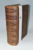 A Large Leather Bound BIBLE being The Authorised Version Of The Holy Bible With Commentary The Royal