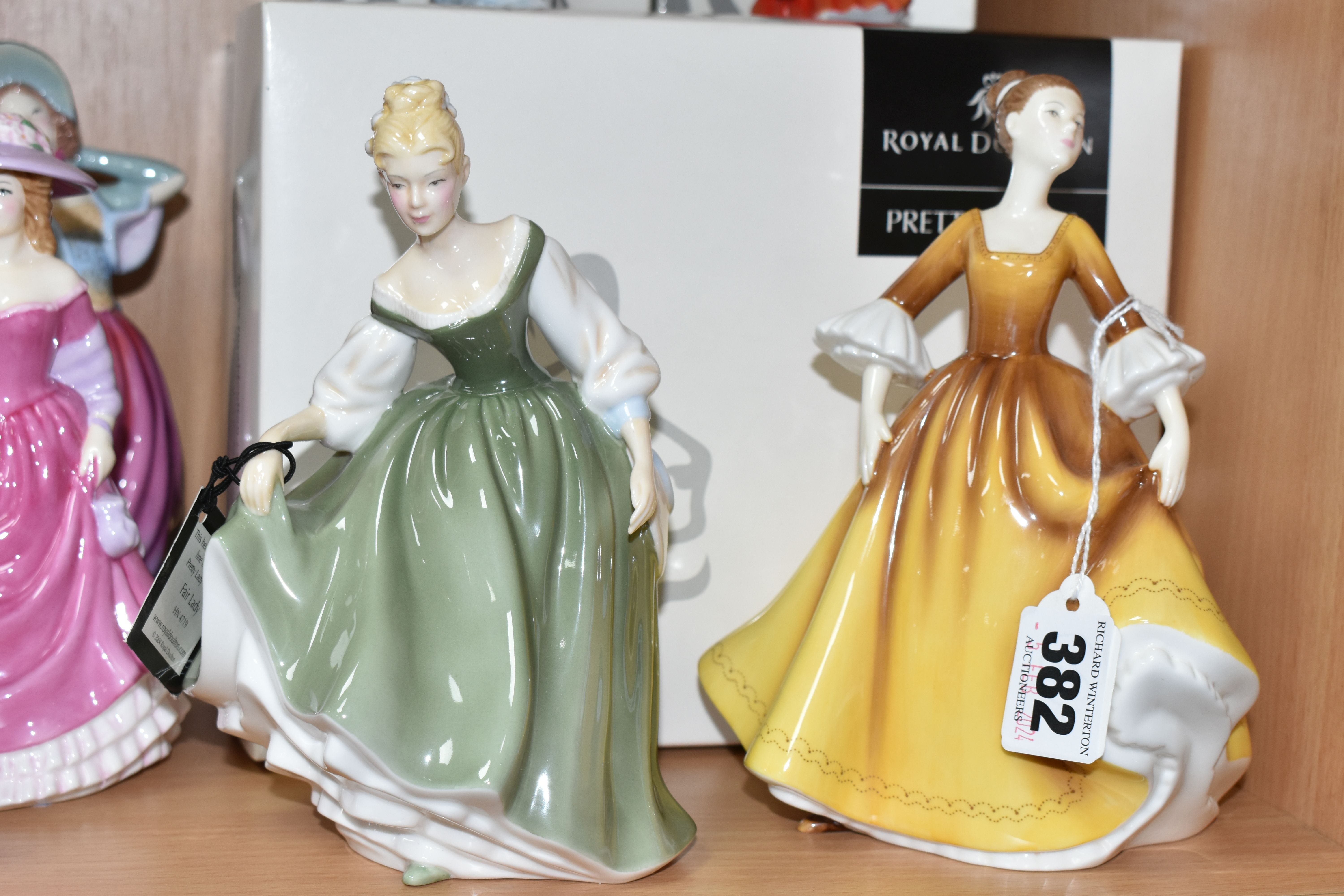 NINE ROYAL DOULTON FIGURINES, comprising Pretty Ladies: Best of the Classics Amy HN4782 - Figure - Image 3 of 7