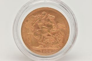 A FULL 22CT GOLD SOVEREIGN COIN 1912 GEORGE V, 7.98 grams, .916 fine, 22.05mm