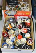 A COLLECTION OF ASSORTED UNBOXED RIDDEL PLASTIC POCKET SIZE NFL HELMETS, assorted teams from the