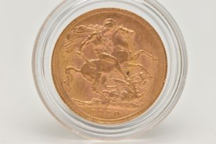 A FULL 22CT GOLD SOVEREIGN COIN 1920 PERTH MINT GEORGE V, 7.98 grams, .916 fine, 22.05mm
