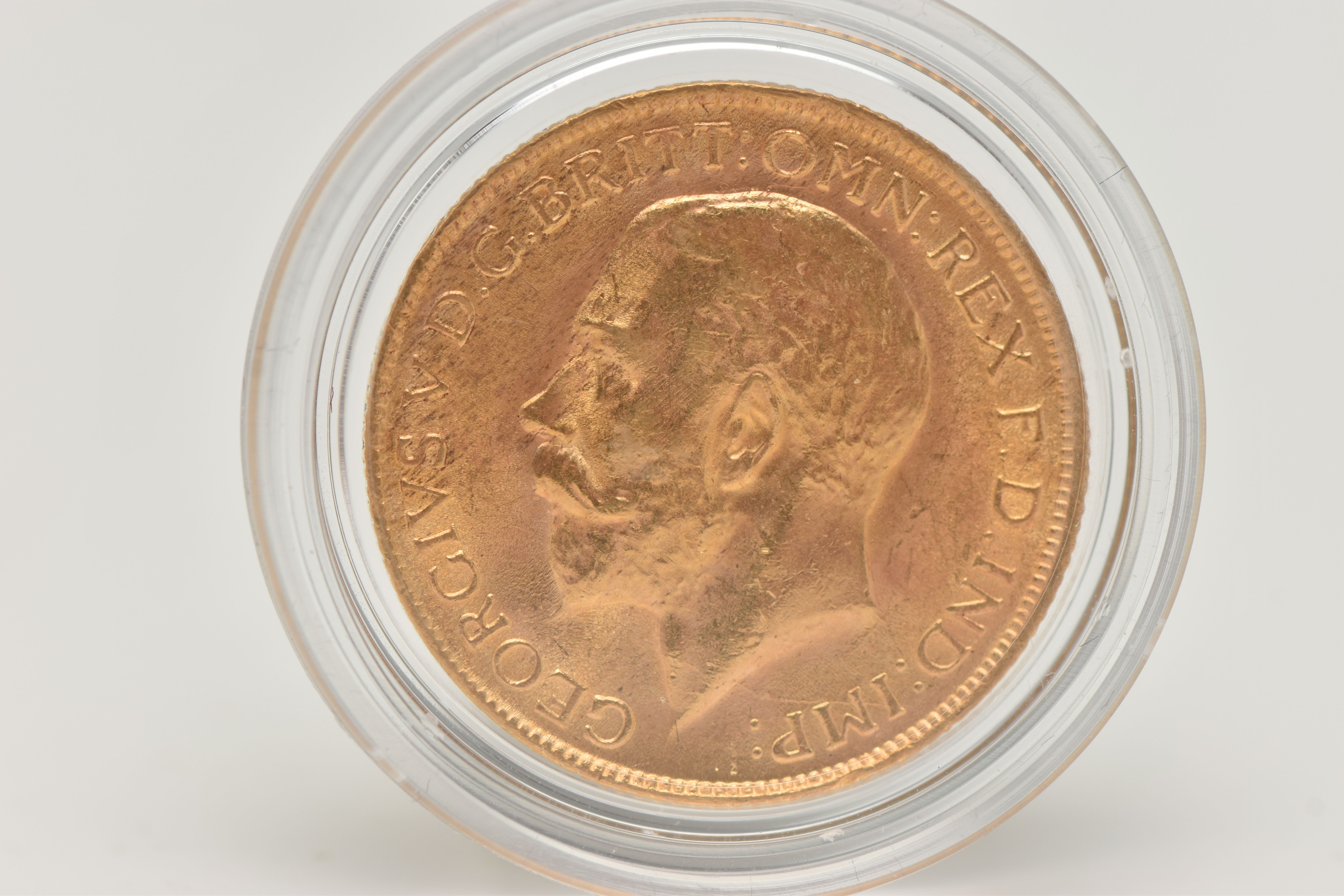A FULL 22CT GOLD SOVEREIGN COIN 1927 SOUTH AFRICA MINT GEORGE V, 7.98 grams, .916 fine, 22.05mm - Bild 2 aus 2