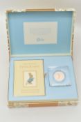 PETER RABBIT 2017 UK 50P GOLD PROOF COIN AND BOOK GIFT SET, limited edition number 246 of 450, 916.7