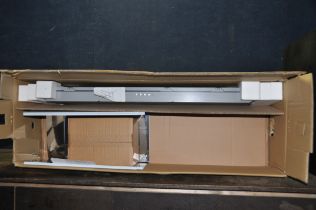 A BRAND NEW IN BOX STAINLESS STEEL FLAT COOKER HOOD 100cm long (untested seal broken by us for