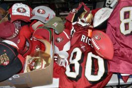 A COLLECTION OF SAN FRANCISCO 49ERS MEMORABILIA, to include replica shirts, large quantity of
