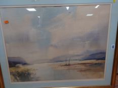A QUANTITY OF PAINTINGS AND PRINTS ETC, to include an Aubrey R. Phillips coastal landscape,