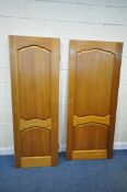 FOUR SOLID WOOD INTERNAL DOORS, largest width 84cm x height 197cm (condition report: surface marks