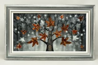 CHLOE NUGENT (BRITISH CONTEMPORARY), 'WINTER LEAVES', a 3D depiction of a tree in winter, signed