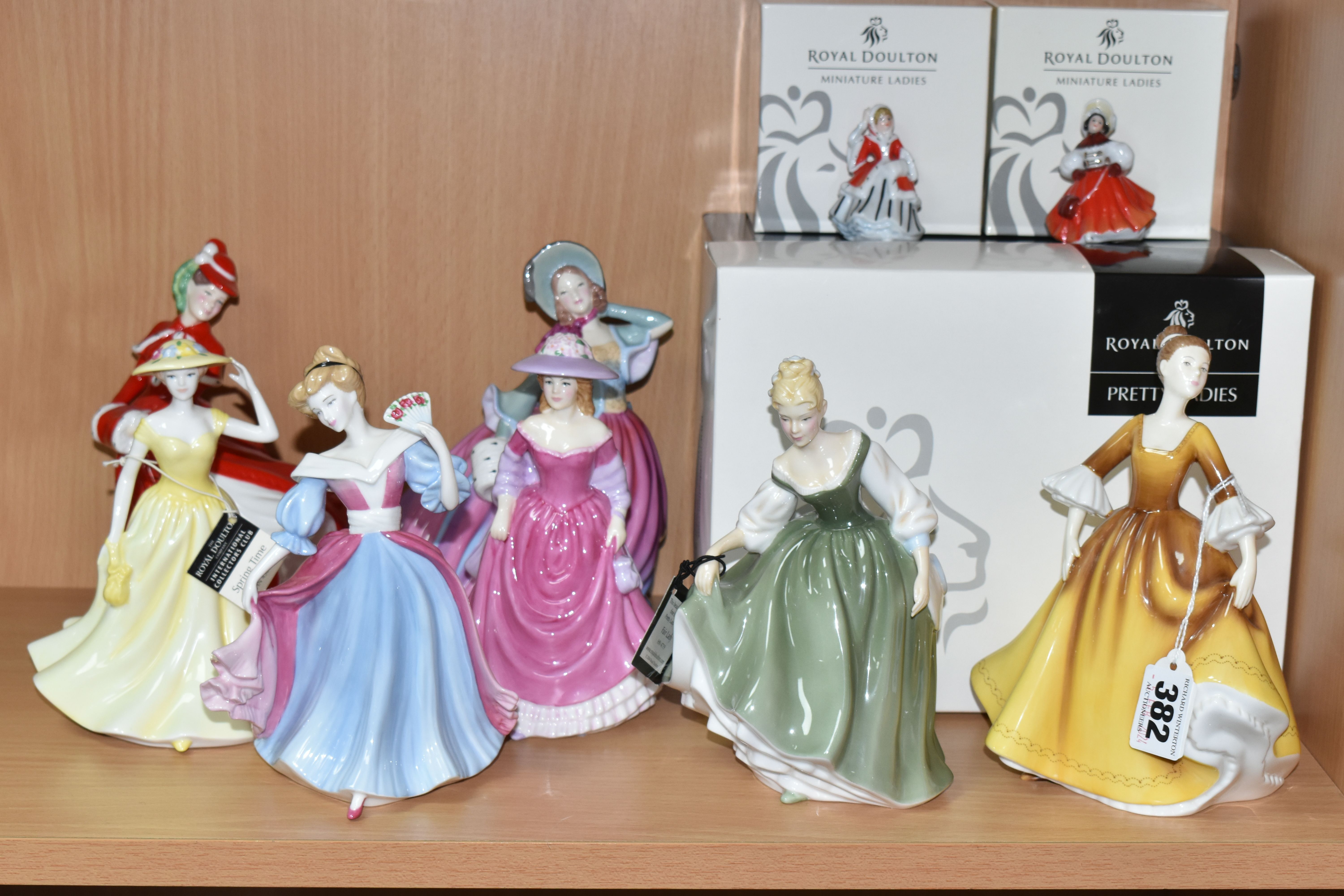 NINE ROYAL DOULTON FIGURINES, comprising Pretty Ladies: Best of the Classics Amy HN4782 - Figure