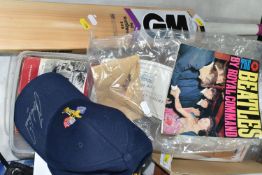 A QUANTITY OF SPORTING MEMORABILIA, to include a Ryder Cup cap signed by Lee Westwood, with