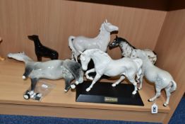 A COLLECTION OF BESWICK HORSES, comprising a matt white 'Spirit Of Freedom' and 'Spirit Of