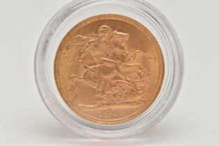 A FULL 22CT GOLD SOVEREIGN COIN 1902 LONDON MINT EDWARD VII, 7.98 grams, .916 fine, 22.05mm