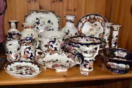 A LARGE QUANTITY OF MASON'S IRONSTONE 'MANDALAY' PATTERN CERAMICS, comprising a limited edition of