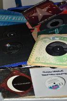 ONE BOX OF SINGLE RECORDS, approximately three hundred records 1960s/1970s and 1980s, artists