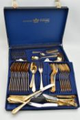 A 'BESTECKE' CANTEEN OF CUTLERY, a blue case signed 'Bestecke Solingen', encasing a twelve person