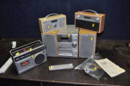 A SELECTION OF AUDIO EQUIPMENT comprising of a Sony CMT-CP33MD micro HiFi system with matching