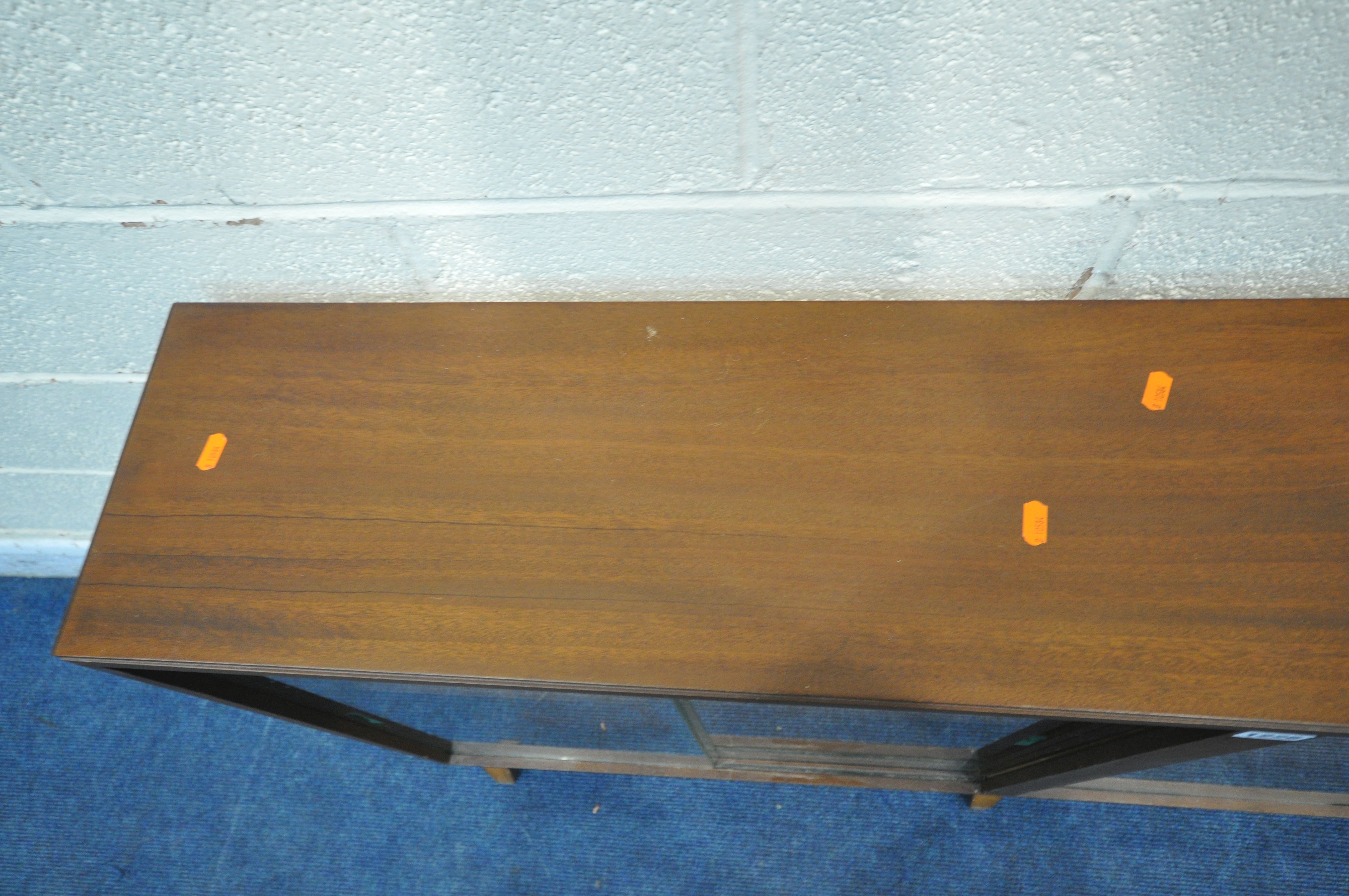 A MID CENTURY TEAK VANSON SIDE BY SIDE BOOKCASE, with a pair of double glazed sliding doors, - Image 2 of 6